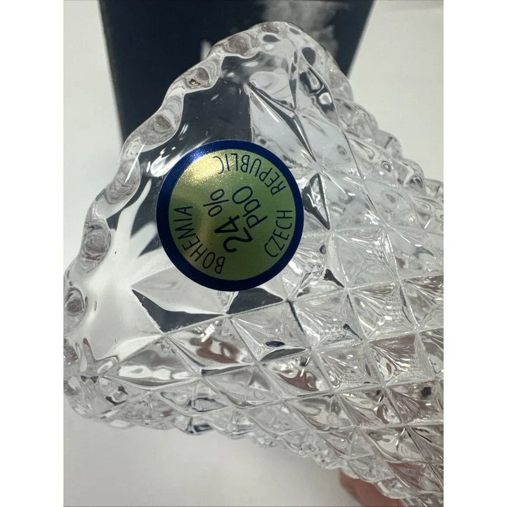 Bohemia Crystal Bud Flower Vase Czech Republic 24% PbO New in Box